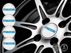 Mazda Decalcomania Cerchio Ruota Stile Adesivi Resina Pregiati